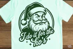I Do It For The Hos Santa Christmas SVG PNG Product Image 5