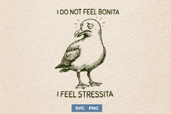 Funny Seagull SVG - I Do Not Feel Bonita I Feel Stressita Product Image 1