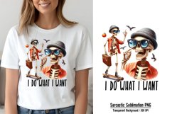 Funny Cat Quotes Sublimation, I do what i want PNG Product Image 1