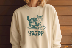 I Do What I Want Cat SVG PNG, Funny Defiant Cat Clipart Product Image 3