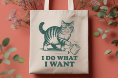 I Do What I Want Cat SVG PNG, Funny Defiant Cat Clipart Product Image 2