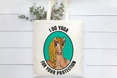 Funny Yoga Horse Print | Funny Quotes Sublimation Product Image 2