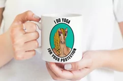 Funny Yoga Horse Print | Funny Quotes Sublimation Product Image 3