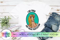 Funny Yoga Horse Print | Funny Quotes Sublimation Product Image 1