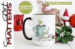 I don't give a sip! Coffee Snowman - 300 DPI - Hand Painted Product Image 3