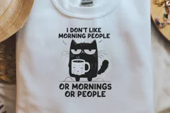 Funny Cat png Coffee, I don't like morning people below Product Image 2