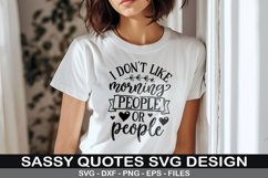 I Don't like morning people SVG - Sassy SVG Design Product Image 1