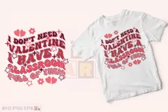 Retro PNG Design, Valentine Teacher SVG T-shirt Design Product Image 2