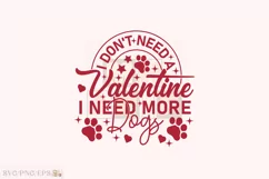 Funny Dog Lover Gift, Dog Valentine SVG T-shirt Design Product Image 1