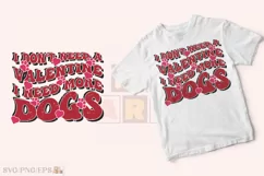 Funny Dog Lover Gift, Dog Valentine SVG T-shirt Design Product Image 2