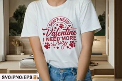Funny Dog Lover Gift, Dog Valentine SVG T-shirt Design Product Image 3