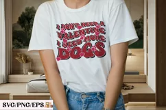 Funny Dog Lover Gift, Dog Valentine SVG T-shirt Design Product Image 3