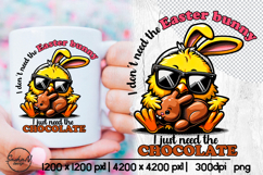 Funny easter quote, Chocolate easter bunny Product Image 1