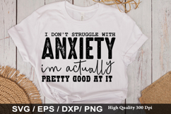 Funny Mental Health Awareness SVG Design - I don t struggle Product Image 4
