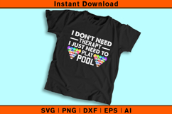 Funny Pool Therapy SVG | Billiards Quote Cut File Product Image 2