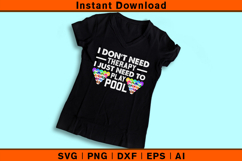 Funny Pool Therapy SVG | Billiards Quote Cut File Product Image 3