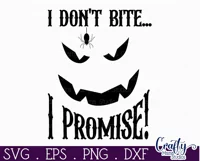 Adult Halloween Sign Funny Svg, I Don't Bite Vampire Product Image 2