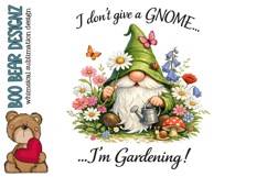 I Don't give a Gnome, I'm Gardening. Gnome Clipart Product Image 1