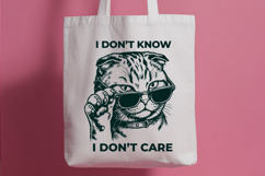 Sassy Cat With Sunglasses SVG PNG | IDK IDC Quote Design Product Image 3