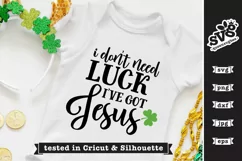 St Patrick's Day shirt design on a baby's white onsie.