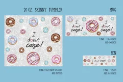 i donut care skinny tumbler sublimation mug-pen