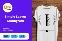 Simple Leaves Monogram Product Image 1