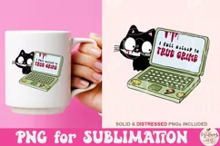 I Fall Asleep To True Crime PNG, Cute Trendy Design Product Image 3