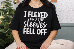 Funny Gym SVG, I Flexed and The Sleeves Fell Off SVG Product Image 3