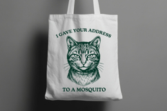 Funny Cat I Gave Your Address To A Mosquito SVG PNG Product Image 2