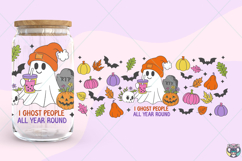 Ghost Halloween Libbey Glass Wrap, 16oz Spooky Cup Wrap Png Product Image 2