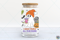 Ghost Halloween Libbey Glass Wrap, 16oz Spooky Cup Wrap Png Product Image 4