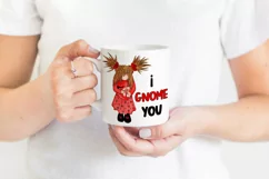 I Gnome You Valentine Gnome Sublimation | Love Gnome Print Product Image 2