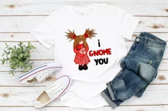 I Gnome You Valentine Gnome Sublimation | Love Gnome Print Product Image 3