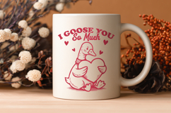 Funny Goose SVG PNG | I Goose You So Much Pun Cute Design Product Image 2