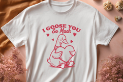 Funny Goose SVG PNG | I Goose You So Much Pun Cute Design Product Image 3