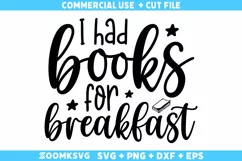 I had books for breakfast SVG | Baby Sayings SVG, Baby Shirt Product Image 1