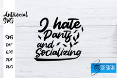 Antisocial Quotes SVG | Sarcastic Quotes|Funny Quotes Design Product Image 1