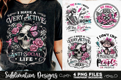 Antisocial Sarcastic PNG Funny Sublimation 4 Designs Product Image 8