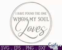 Farmhouse Love Round Sign Svg, I Have Found The One My Soul Product Image 2