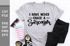 I Have Never Faked a Sarcasm, Hand Lettered Sarcastic SVG Product Image 2