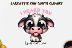 Sarcastic Cow PNG Sublimation Design BUNDLE. Product Image 7