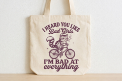 I Heard You Like Bad Girls Bad Cat SVG,Funny Retro Graphic Product Image 4