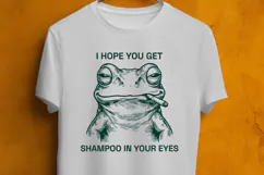 Funny Smoking Frog SVG I Hope You Get Shampoo PNG Product Image 3