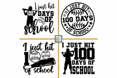 100 Days of School Baseball SVG - Celebrate the 100th Day Product Image 1