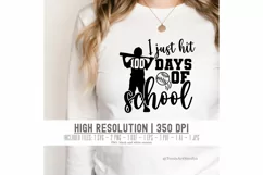 100 Days of School Baseball SVG - Celebrate the 100th Day Product Image 2