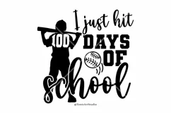 100 Days Of School Svg Png Dxf | Baseball Svg | Boy Cut File Product Image 1