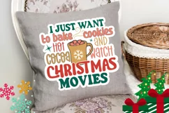 I just Want To Bake Stickers SVG , Christmas SVG Design Product Image 3