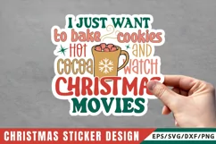 I just Want To Bake Stickers SVG , Christmas SVG Design Product Image 1