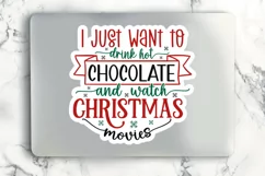 I Just Want To Drink Stickers SVG , Christmas SVG Design Product Image 2
