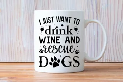 I Just Want To Drink Wine SVG, Dog SVG Design Product Image 3